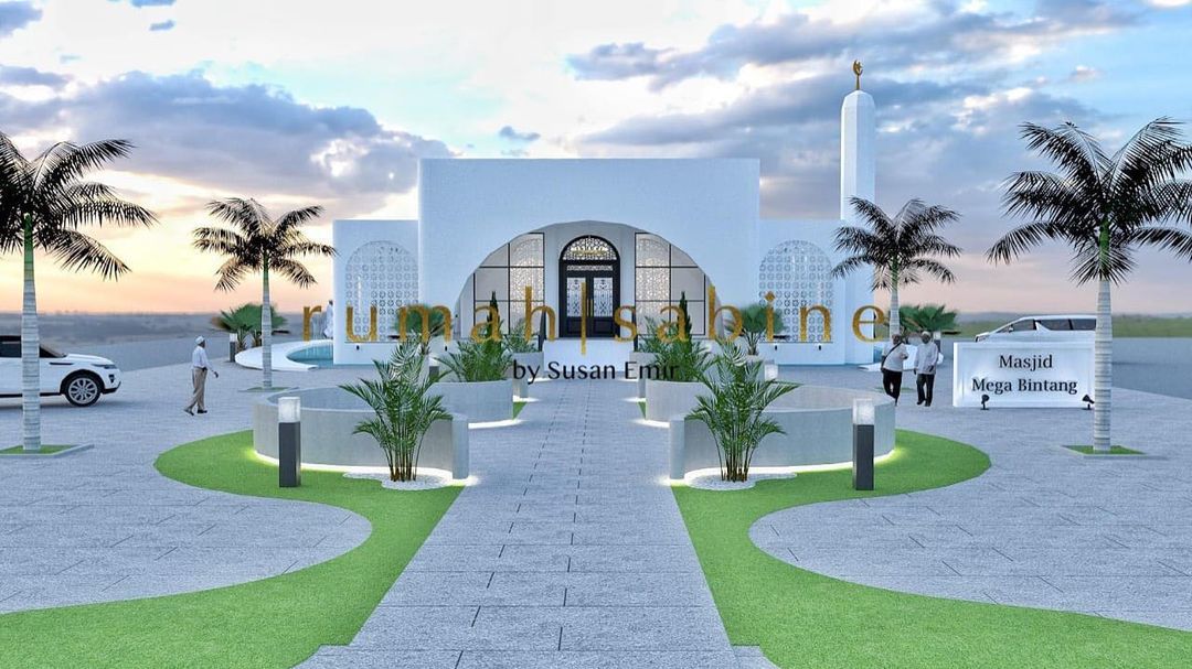 8 Potret Desain Masjid Ivan Gunawan, Serba Putih dan Mewah