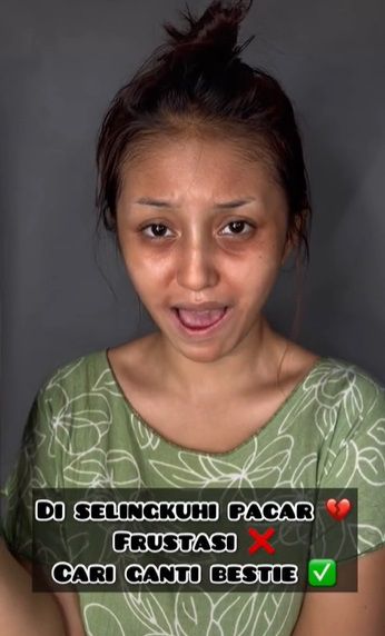 Potret Transformasi Wanita Usai Makeup Tanpa Bantuan MUA, Hasilnya Plek Ketiplek Mirip Ayu Ting Ting!