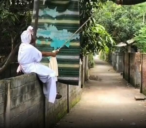 Viral Aksi Prank Pocong Jadi Tarzan