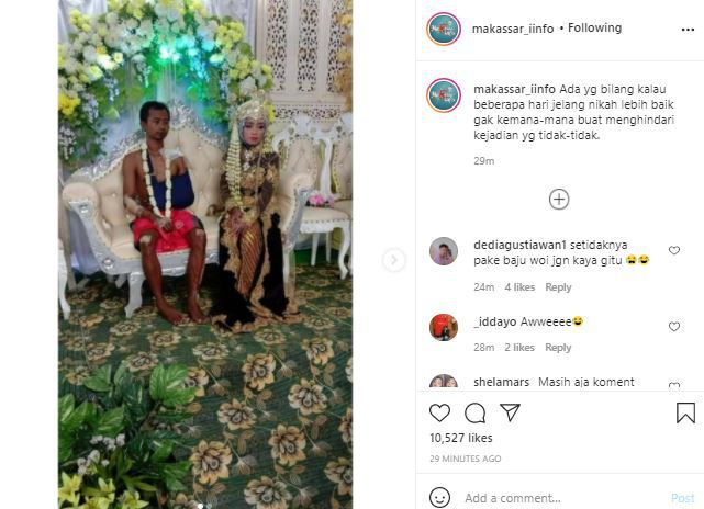 Busana Pengantin Pria Ini Bikin Orang Kasihan