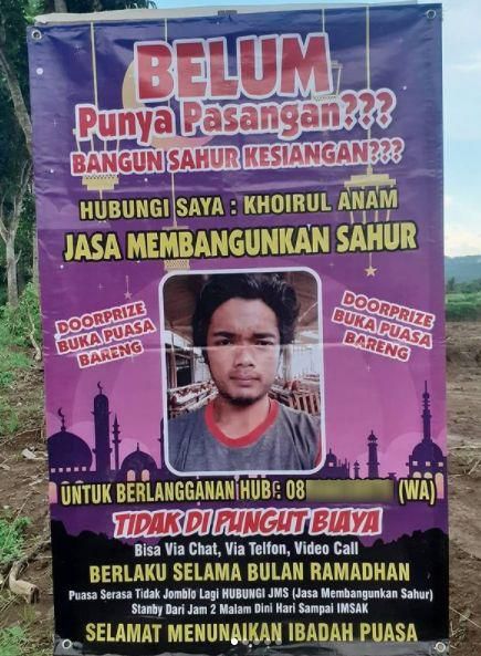 Layanan Bangunkan Sahur Gratis Serasa Tidak Jomblo