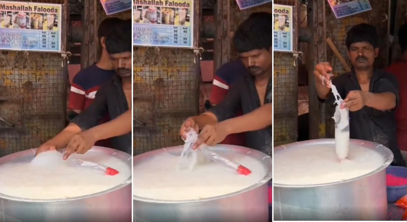 Viral cara buat minuman dingin ala India yang bikin mual.