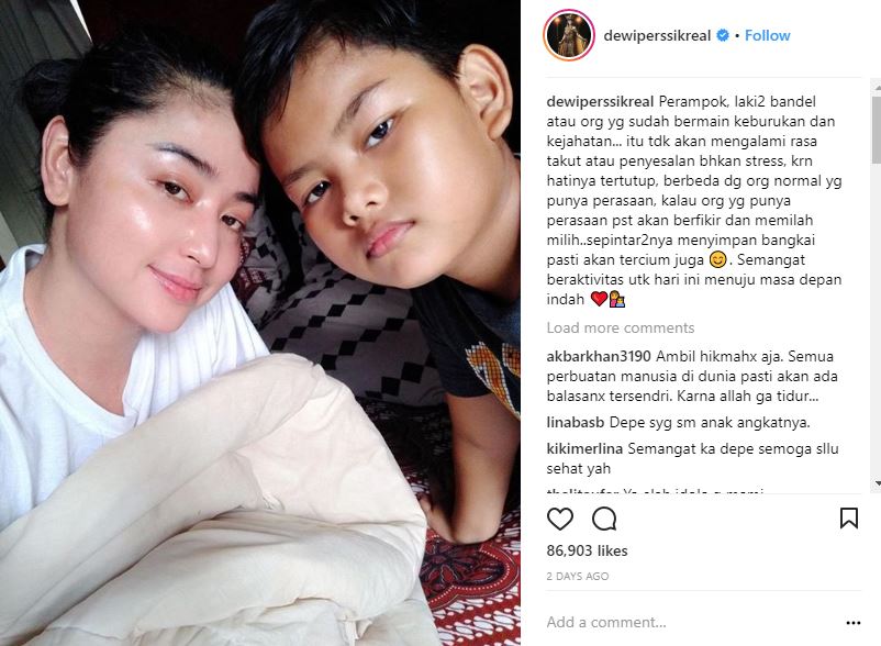 Dewi Perssik curhat di Instagram