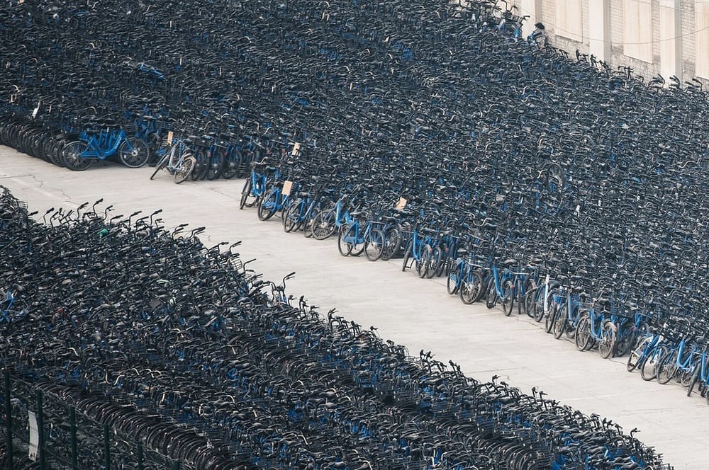 Bangkai sepeda di China