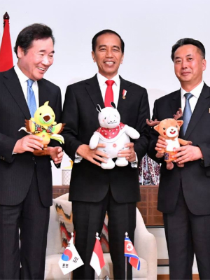 Jokowi dan pejabat tinggi dua Korea