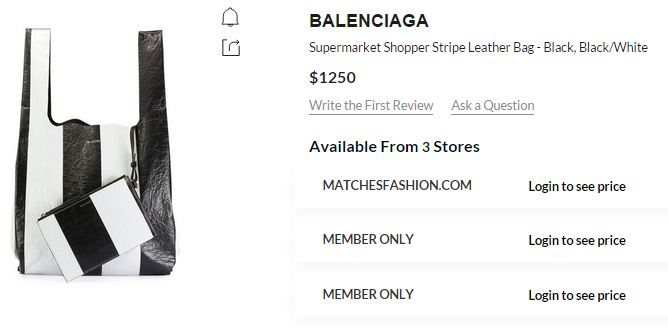 Ini harga tas Balenciaga.