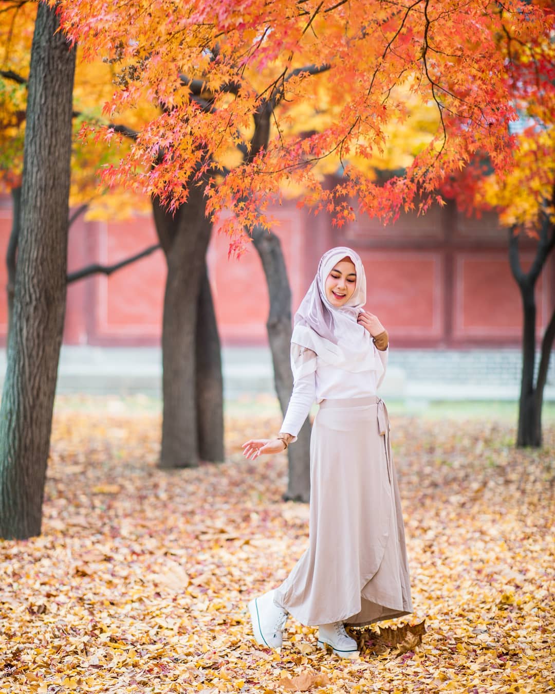 Gaya Fashion Hijab Ala Anisa Rahma Liburan Ke Korea Selatan Hijab