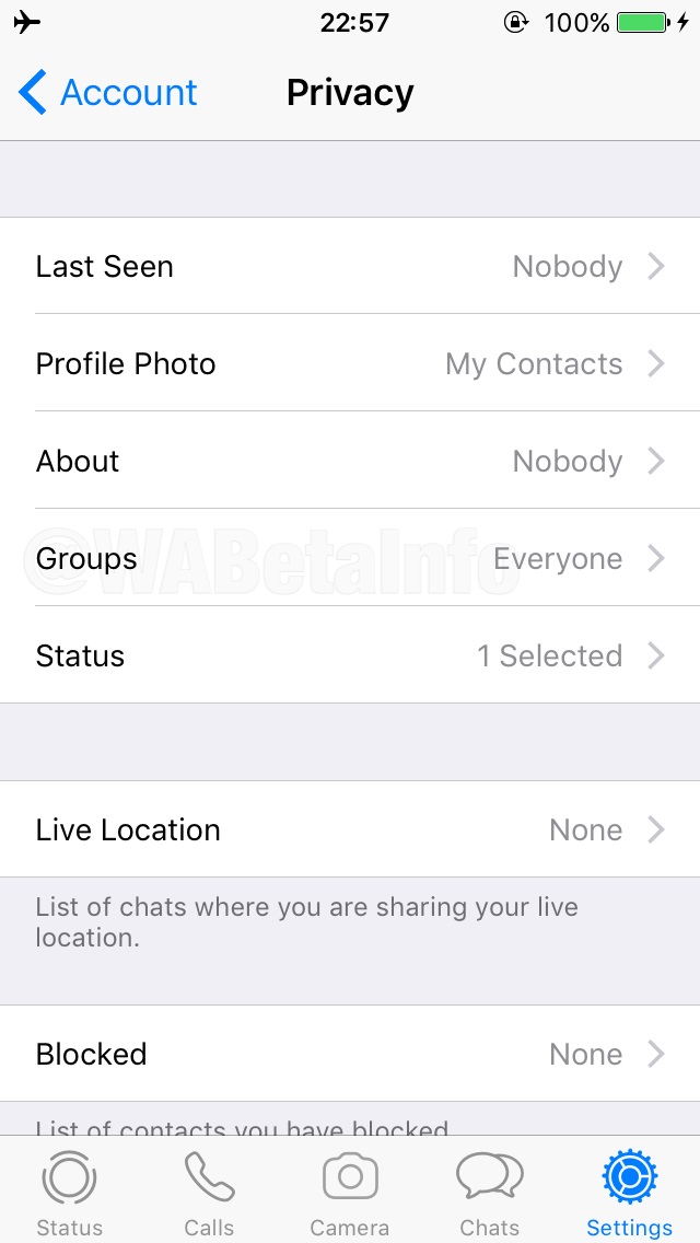 Tangkapan layar sistem WhatsApp terbaru (WA Beta Info)