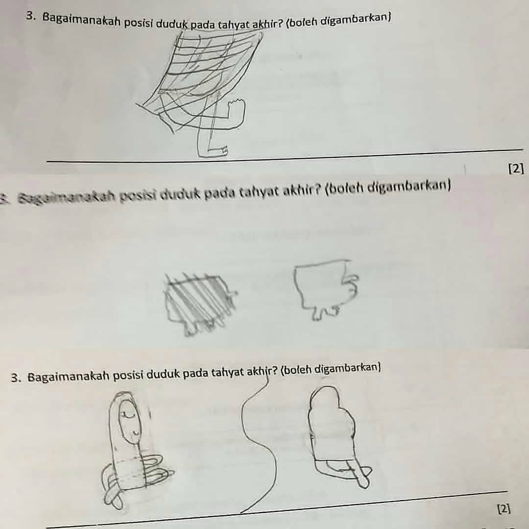 Gambarkan Posisi Duduk Tahiyat Akhir Jawaban Anak Anak Sd