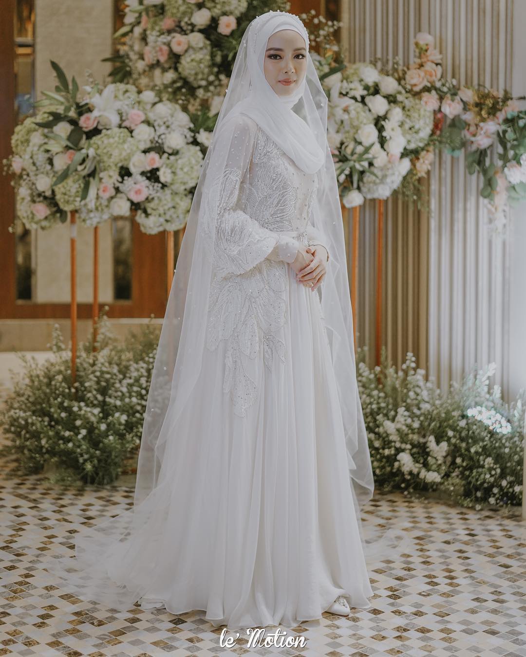 Intip Inspirasi Gaun Pengantin Syari Artis Hijabdreamcoid