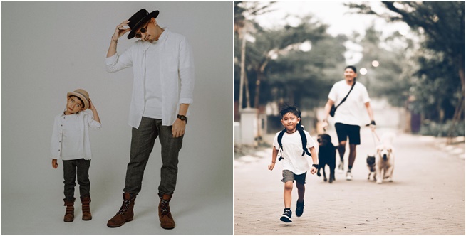 Outfit Ayah dan Anak Ryan Delon Bisa Menjadi Inspirasi Para Ayah
