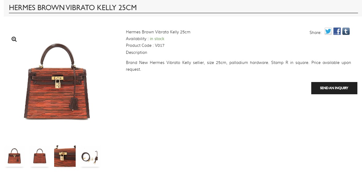 Hermes seri Brown Vibrato Kelly 25cm