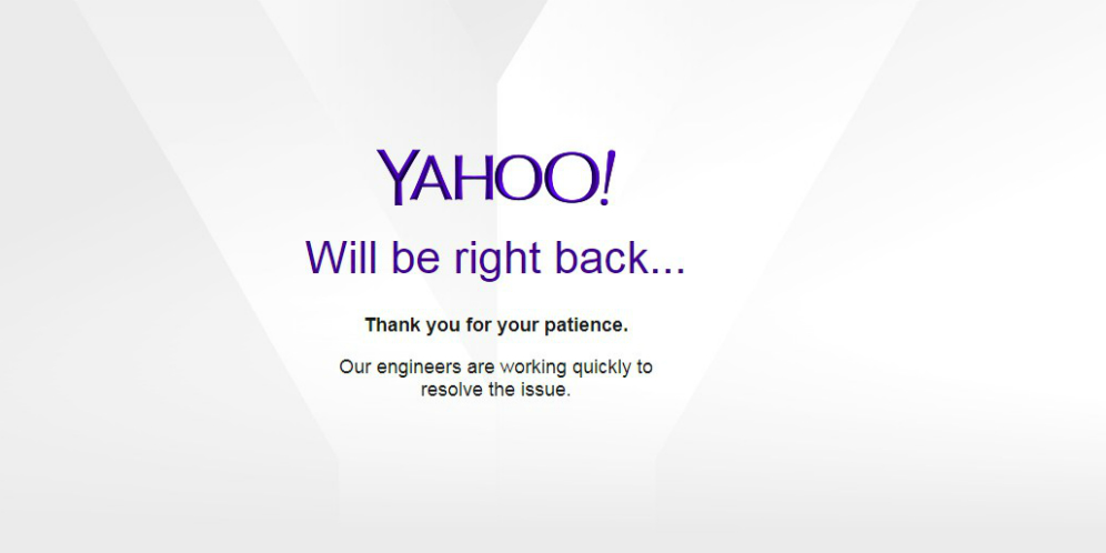 Yahoo Down