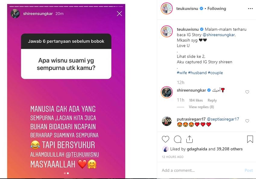  Teuku wisnu dan shireen sungkar