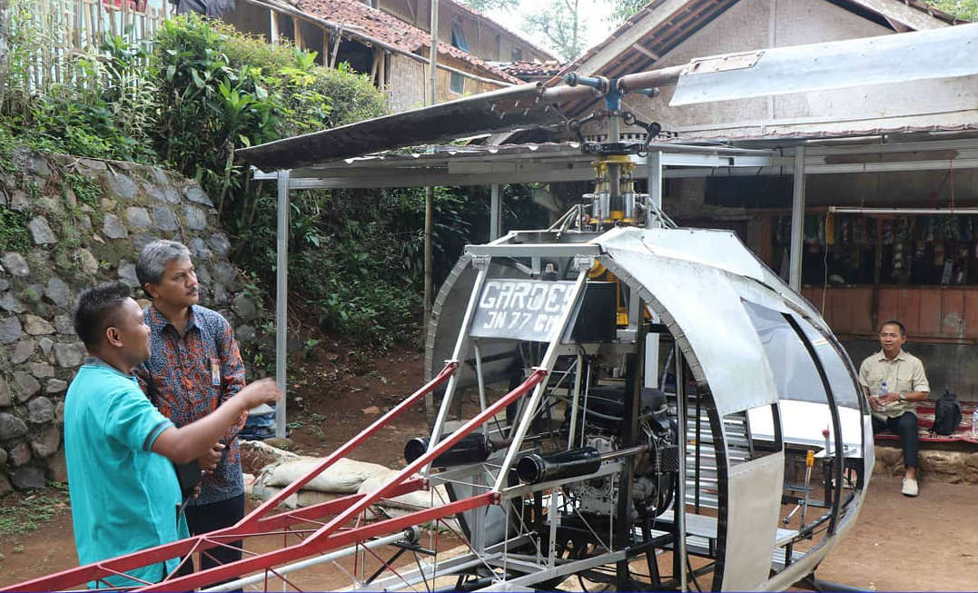 Helikopter buatan warga Sukabumi (Foto: Lapan)