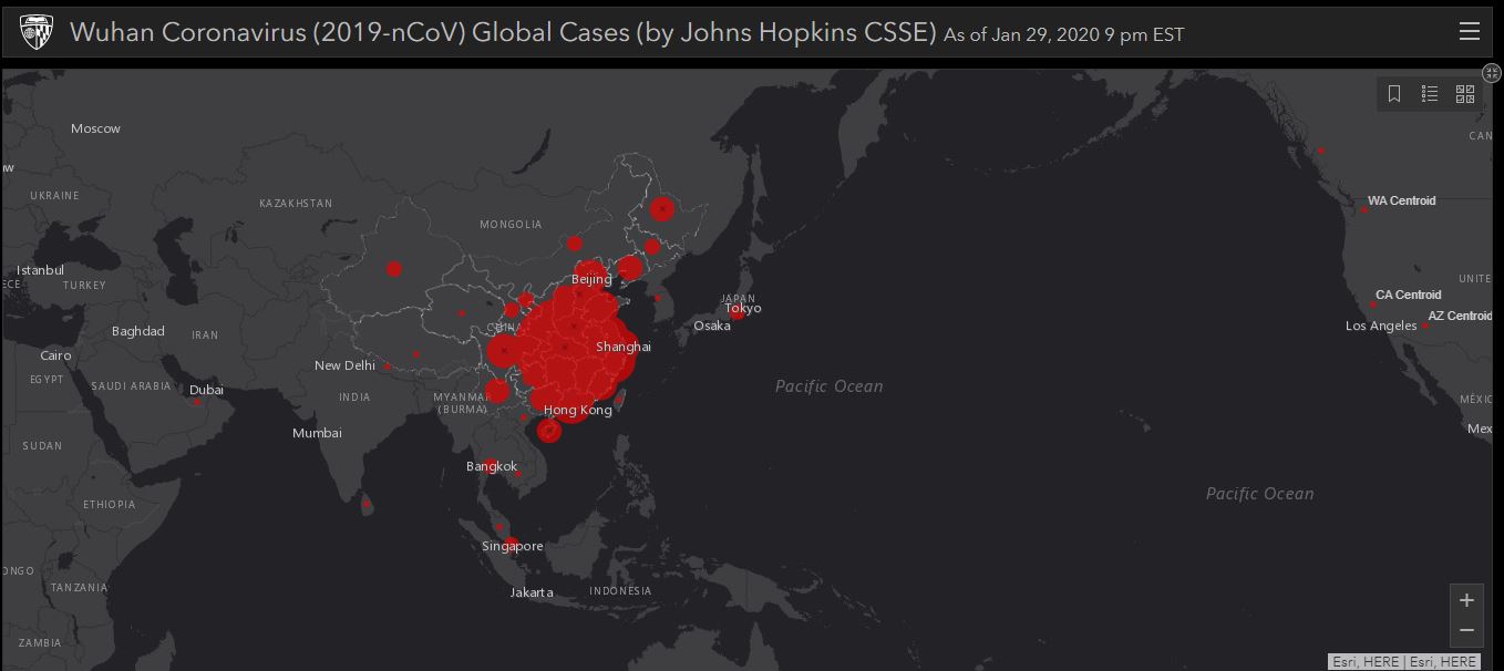 Peta Sebaran Kasus Virus Corona