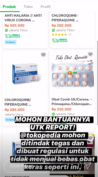 Chloroquine Dijual Bebas