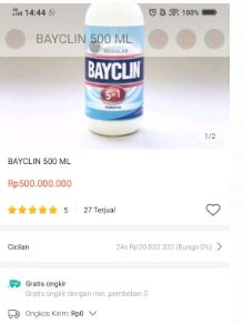 Harga produk Bayclin.