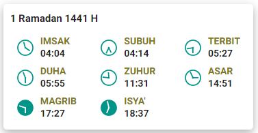 Jadwal Imsak Surabaya 1441H