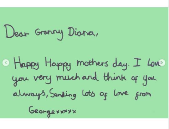 Kartu Hari Ibu dari Pangeran George