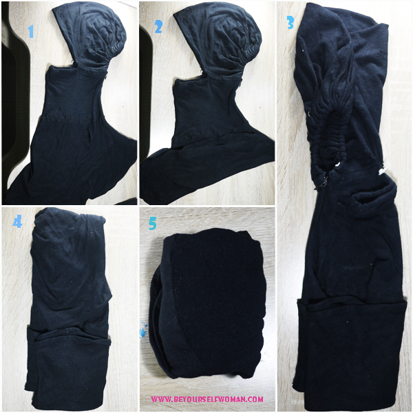 Fold inner cap hijab