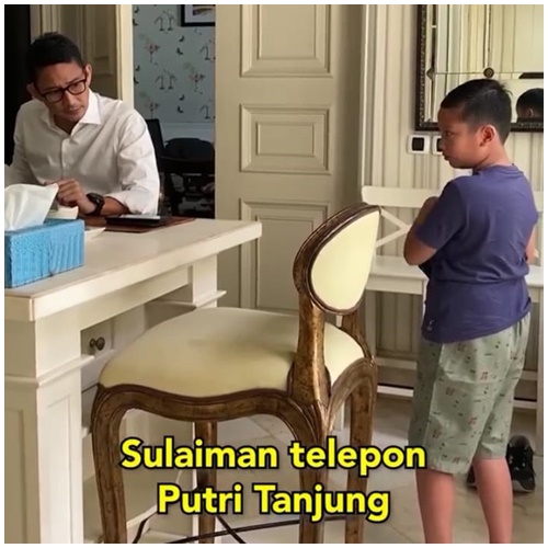 Anak Sandiaga Uno Menelepon Beberapa Orang dengan HP Orang Tuanya
