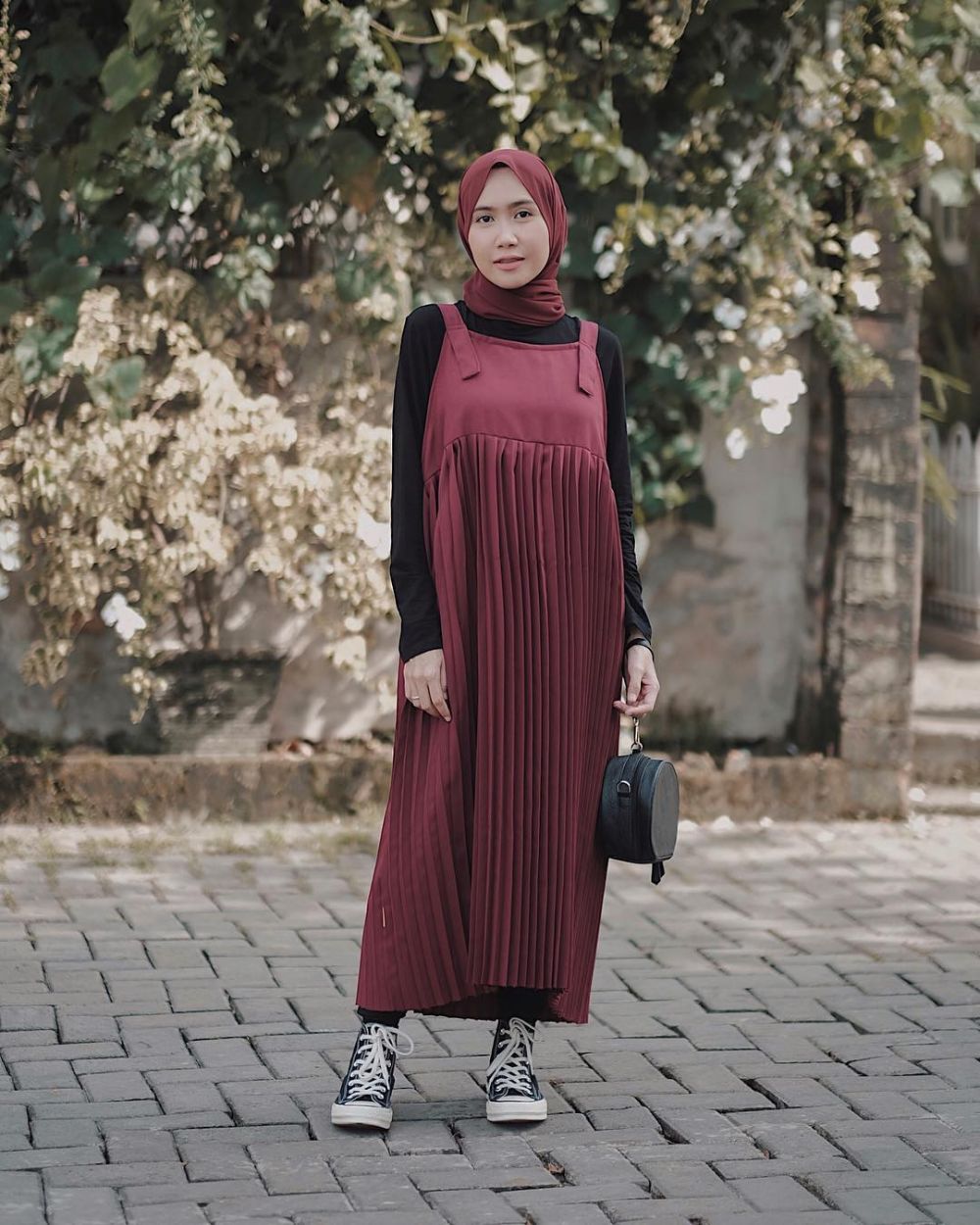 Fashion outfit overall hijab