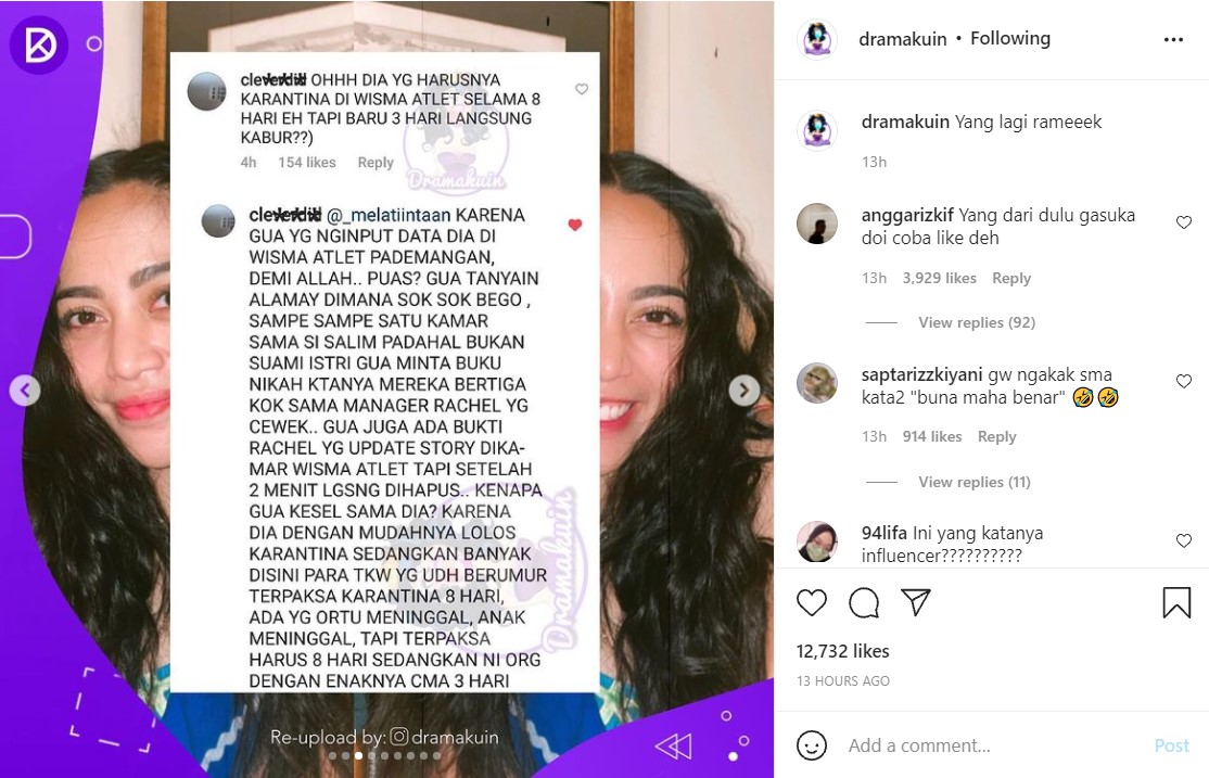 Rachel Vennya kabur dari Rumah Sakit