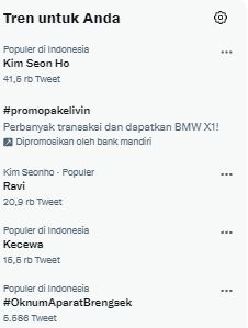 Kim Seon Ho jadi trending topic di Twitter.