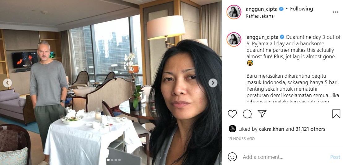 Anggun and husband undergo quarantine