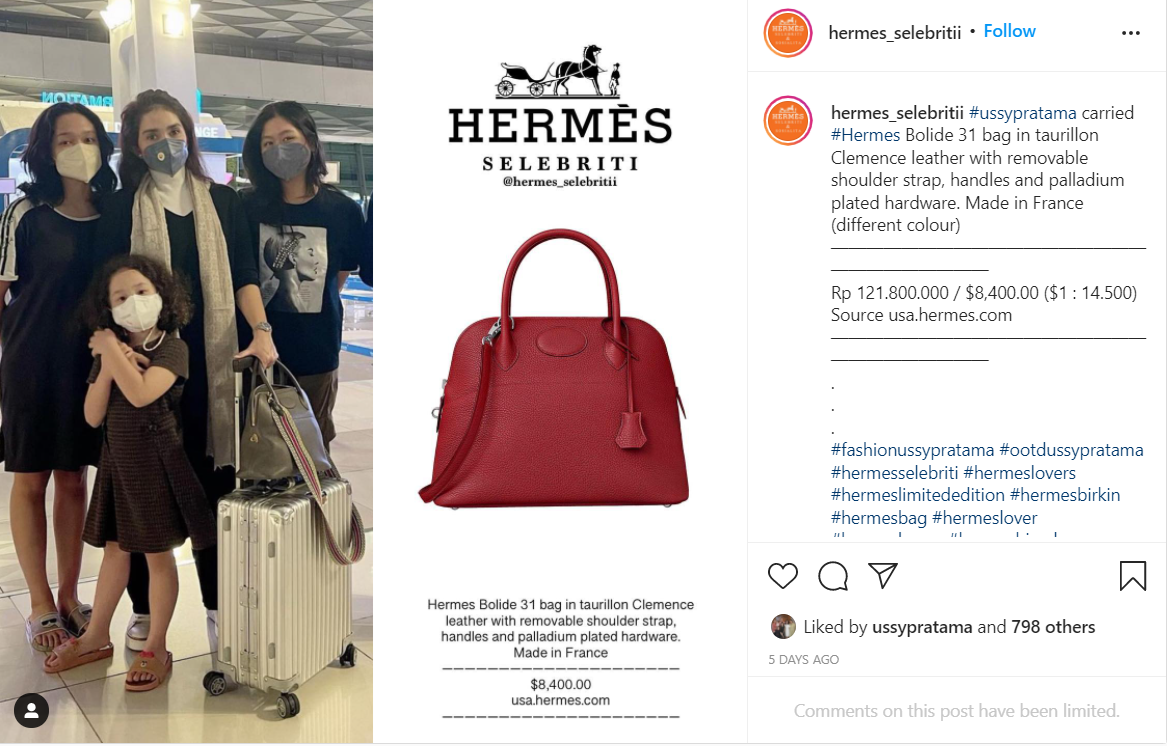  Instagram @hermes_selebritii