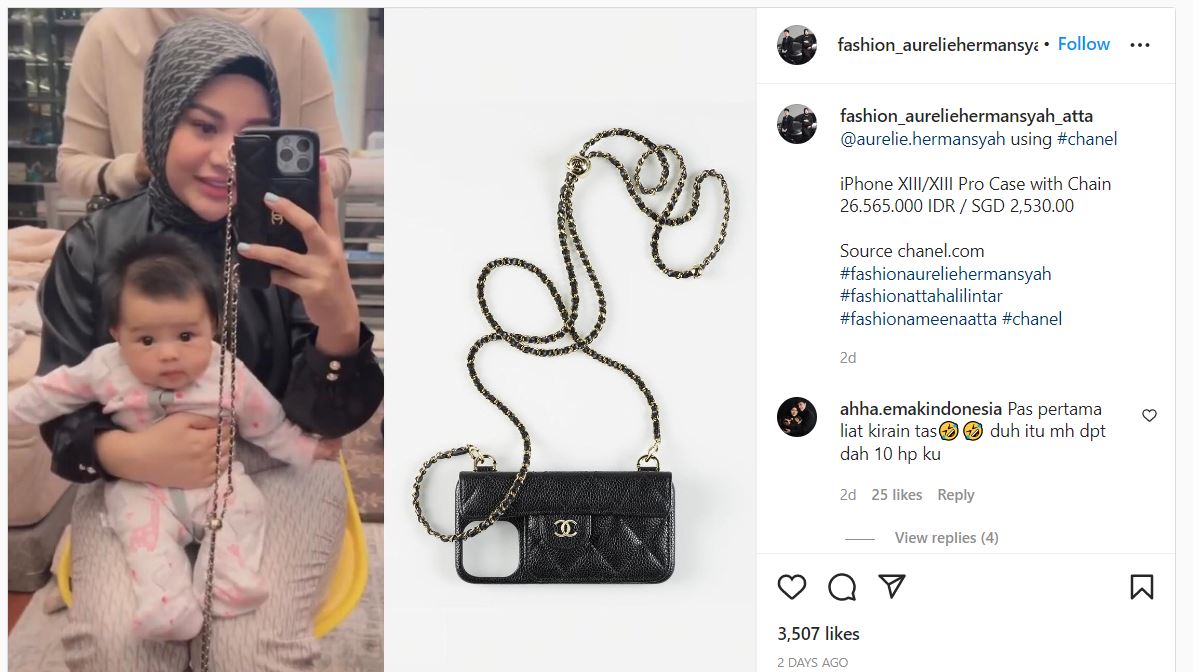 Case Ponsel Aurel Hermansyah dari brand ternama (Foto: Instagram)