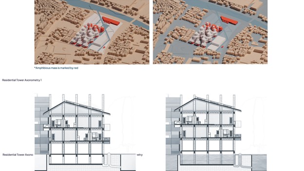 concept of floating house design by ITB student