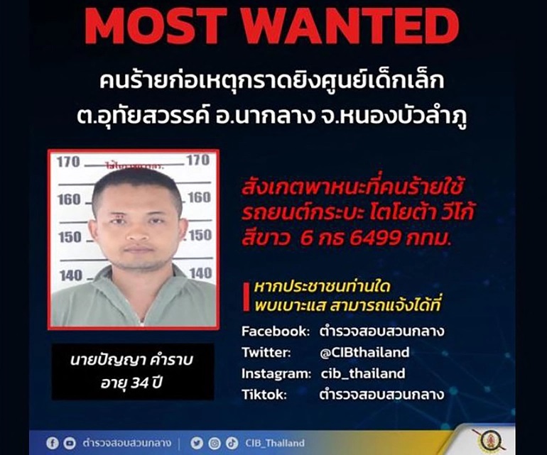 Penembakan Puluhan Anak di Thailand, Pelaku Bunuh Istri dan Anaknya sebelum Bunuh Diri