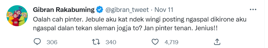 Dituduh Aspal Jalan Depan Rumah Erina Gudono, Ini Kata Gibran