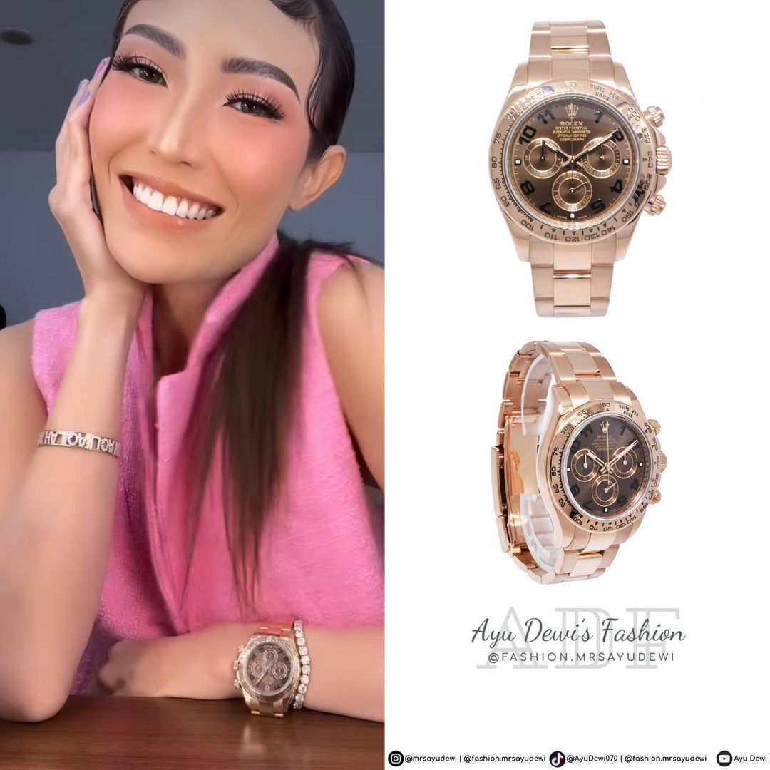 Ayu Dewi Kenakan Jam Rolex