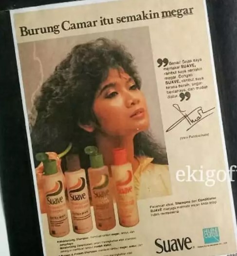Portrait of Vina Panduwinata as a shampoo advertisement