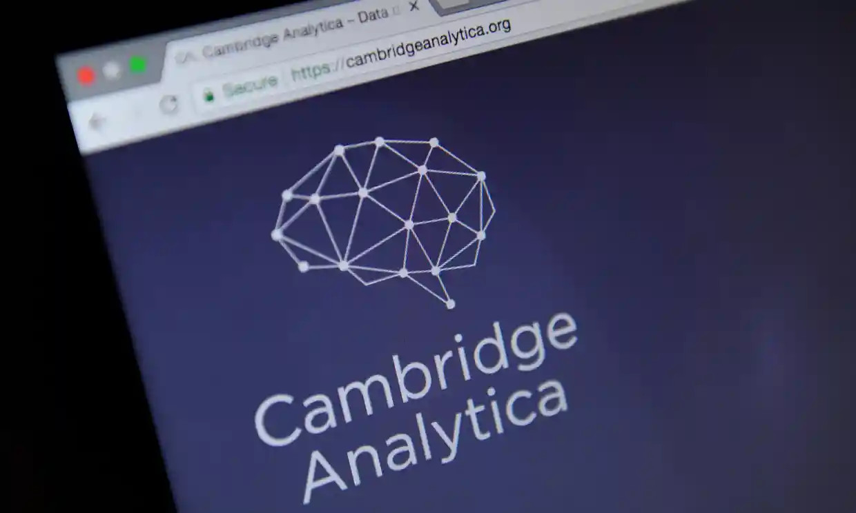 Cambridge Analytica website when it was still active