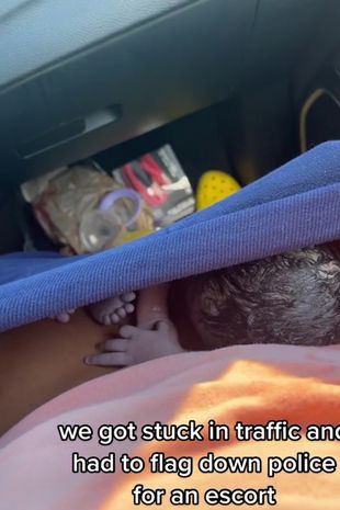 giving birth in a car