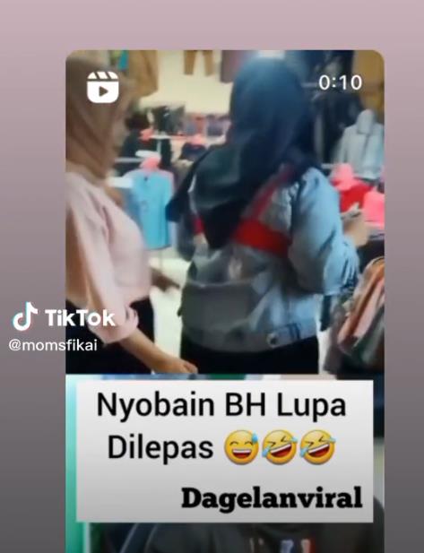 Ngakak! Lupa Lepas BH saat Nyoba di Toko Pakaian, Wanita Ini Auto Malu  Serasa Mau Pindah Planet