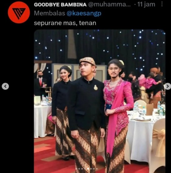 Funny Moment of Netizens Editing Photos when there is Gibran behind Kaesang and Erina Gudono