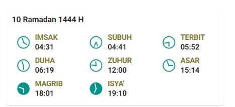 iftar schedule