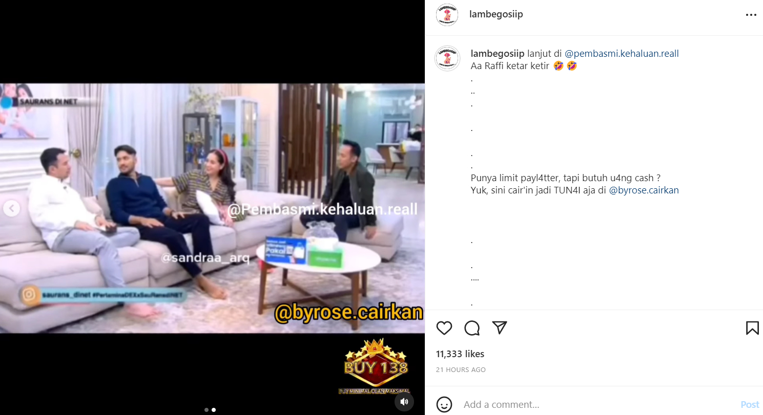 Nagita Playful with Refal Hady, Raffi Ahmad jealous