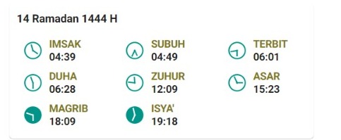 iftar schedule