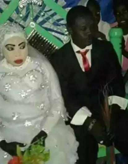 Failed makeup of the bride on her wedding day.