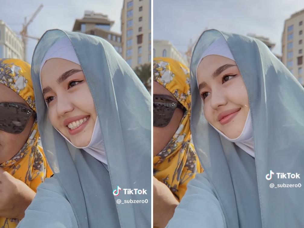 Viral emak-emak meets beautiful Muslimah like an angel descending to Earth in Mecca.