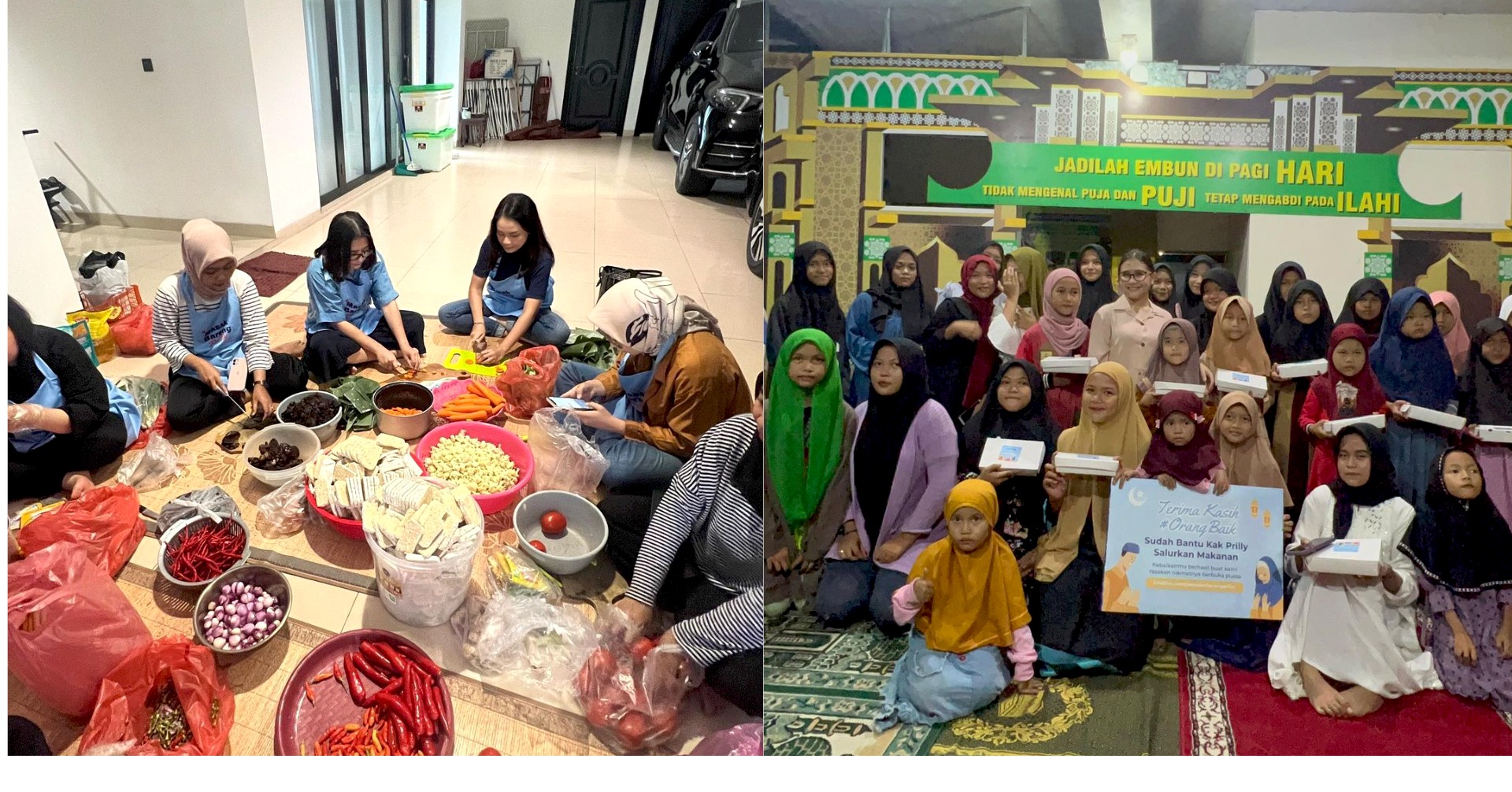 Picture of Prilly cooking for orphaned children