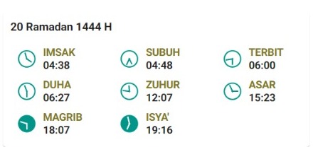 iftar schedule