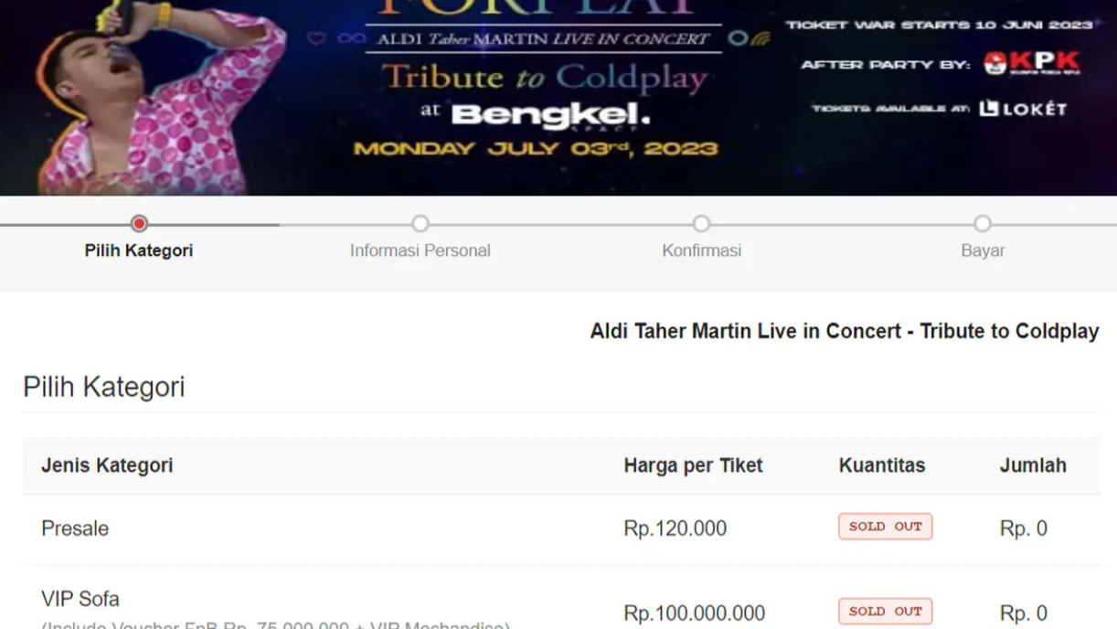 Aldi Taher concert tickets sold out