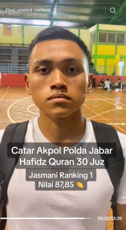 Viral Catar Akpol Jabar Nilai Tertinggi Tes Jasmani, Ternyata Hafiz Al Quran 30 Juz